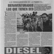 Bienaventurados los que tiene sed  [artículo] Claudia Guzmán Vivanco.