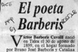 El poeta Barberis  [artículo] A. Simpson T.