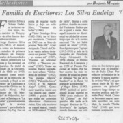 Familia de escritores, los Silva Endeiza  [artículo] Benjamín Morgado.
