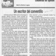 Un escritor del conventillo  [artículo] Marino Muñoz Lagos.