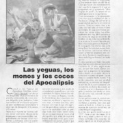 Las yeguas, los monos y los cocos del apocalipsis  [artículo] Alberto Stocker Salinas.