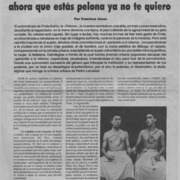 Mira que si te quise fue por tu pelo, ahora que estás pelona ya no te quiero  [artículo] Francisco Casas.