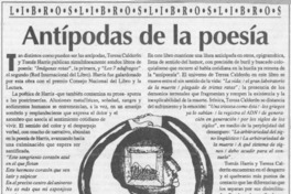 Antípodas de la poesía  [artículo] Antonio J. Salgado.