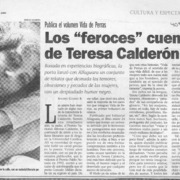Los "feroces" cuentos de Teresa Calderón