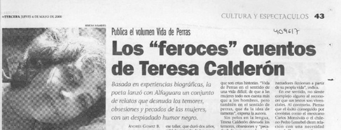 Los "feroces" cuentos de Teresa Calderón