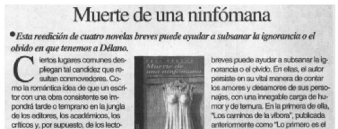Muerte de una ninfómana