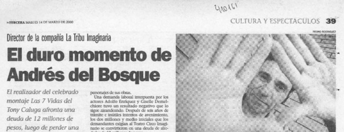 El duro momento de Andrés del Bosque  [artículo] Leopoldo Pulgar I.