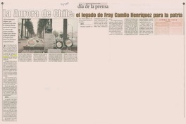 La Aurora de Chile, el legado de Fray Camilo Henríquez para la patria