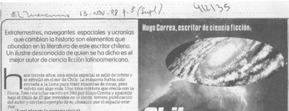Chileno de otros mundos  [artículo] Francisco Ortega