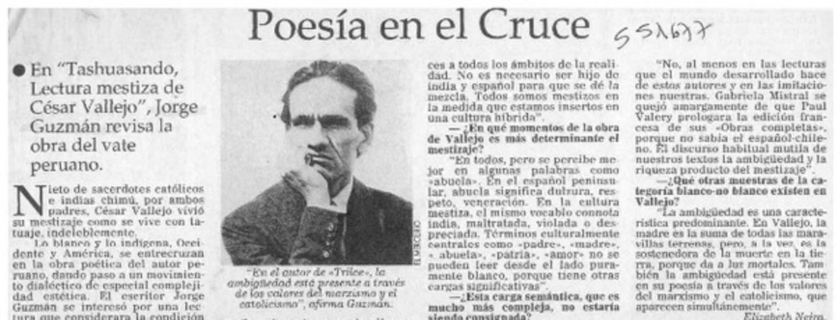 Poesía en el cruce  [artículo] Elizabeth Neira