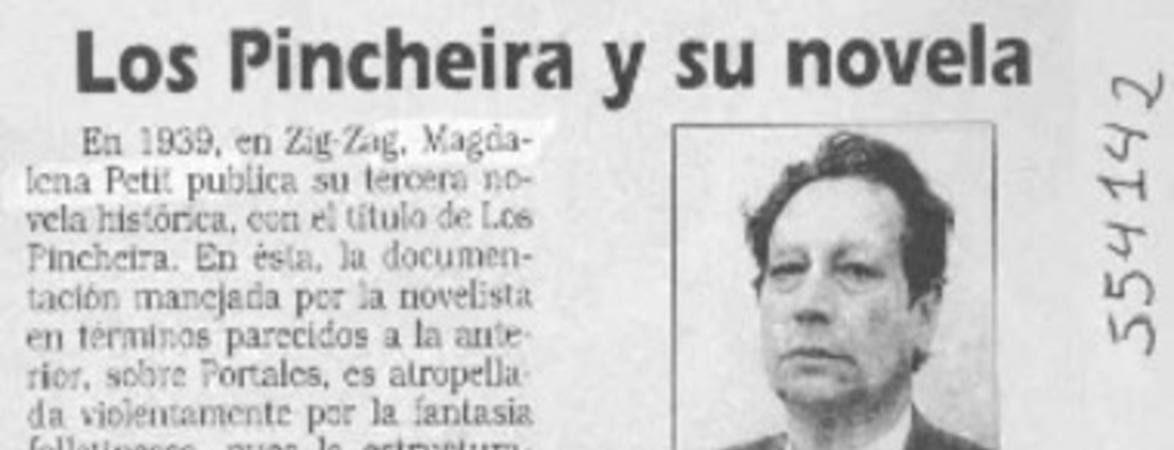 Los Pincheira y su novela  [artículo] Juan Gabriel Araya