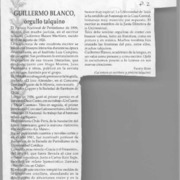 Guillermo Blanco, orgullo talquino  [artículo] Fanny Ross