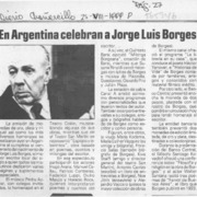 En Argentina celebran a Jorge Luis Borges