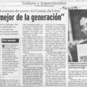 Soy el mejor de la generación  [artículo]