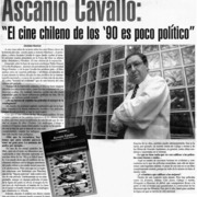 Ascanio Cavallo, "El cine chileno de los '90 es poco político"