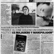 "Pedirle al cine chileno un compromiso político es majadero y manipulador"