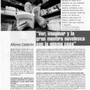 "Ver, imaginar y la gran mentira novelesca son la misma cosa"  [artículo] Marcela Fuentealba