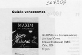 Quizás venceremos  [artículo] Piero Montebruno