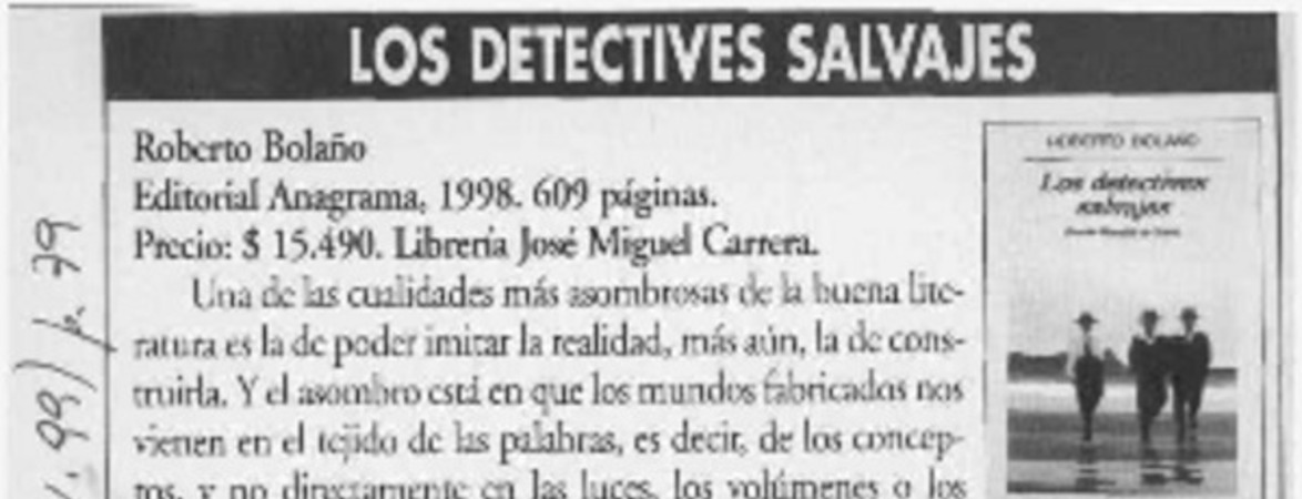 Los detectives salvajes  [artículo] Helmuth Steil