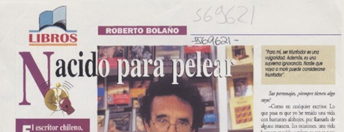 Nacido para pelear  [artículo] Delia Pizarro San Martín