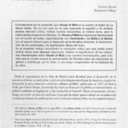 House of mist, de María Luisa Bombal:Una novela olvidada  [artículo] Patricia Rubio