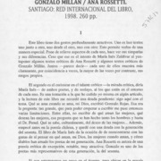 La mirada erótica, Gonzalo Millán, Ana Rossetti  [artículo] Adriana Valdés