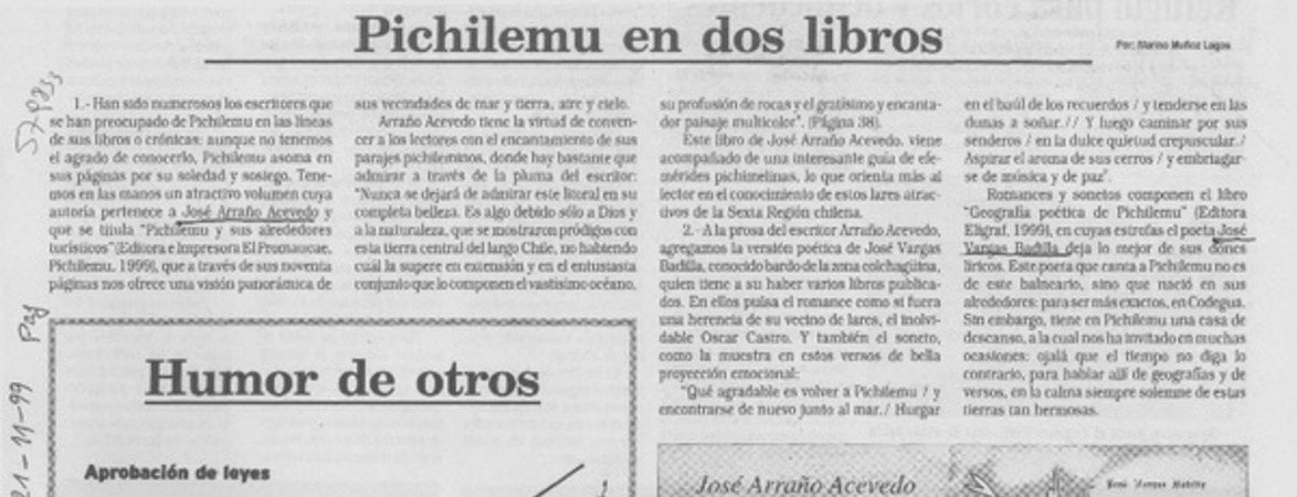 Pichilemu en dos libros