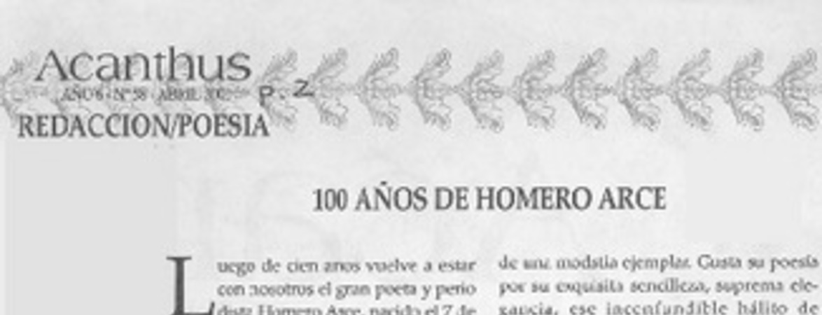100 años de Homero Arce