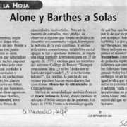 Alone y Barthes a solas  [artículo] Gerardo Ahumada