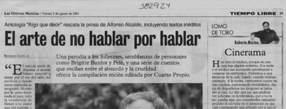 El arte de no hablar por hablar  [artículo] Rodrigo Castillo