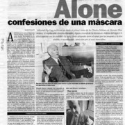 Alone confesiones de una máscara  [artículo] Andrés Gómez B.