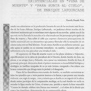 Las preocupaciones existenciales en "Pena de muerte" y "Para subir al cielo", de Enrique Lafourcade  [artículo] Pamela Peña Parada