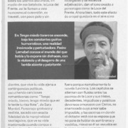 "Tengo miedo torero"  [artículo] Andrés Aguirre