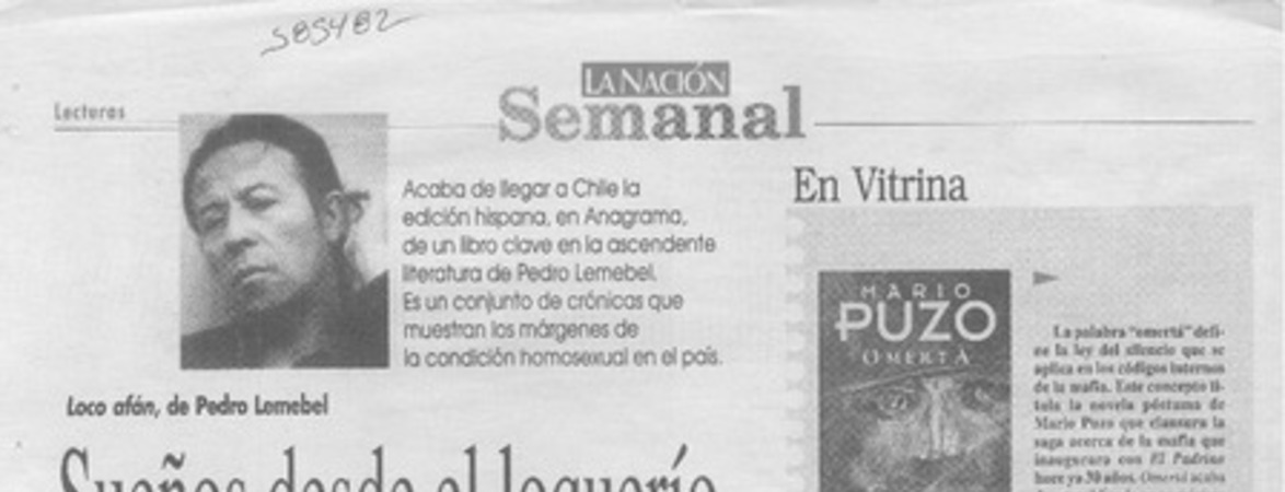 Sueños desde el loquerío  [artículo] Roberto Amaro