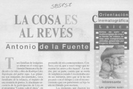 La cosa es al revés  [artículo] Antonio de la Fuente