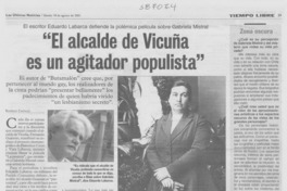 "El alcalde de Vicuña es un agitador populista"