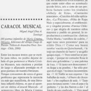 Caracol musical  [artículo] Miguel Angel Díaz