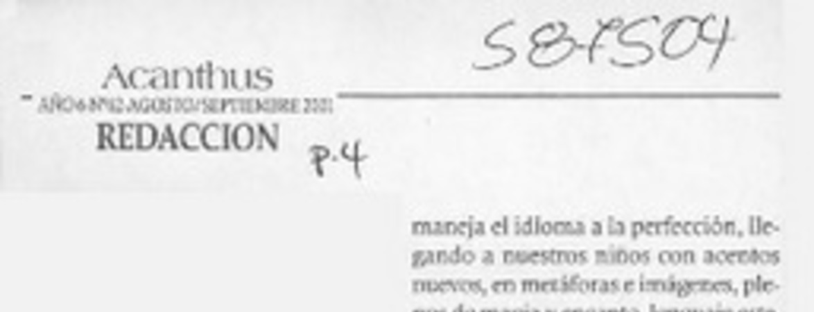Caracol musical  [artículo] Miguel Angel Díaz