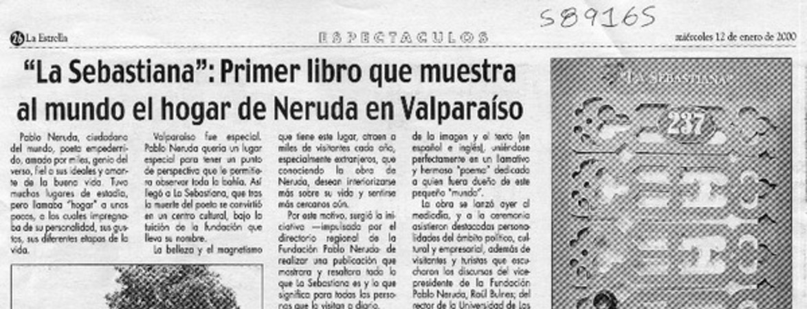 "La Sebastiana", primer libro que muestra al mundo el hogar de Neruda en Valparaíso