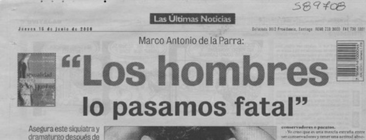"Los hombres lo pasamos fatal"  [artículo] Margarita Espinoza Flores