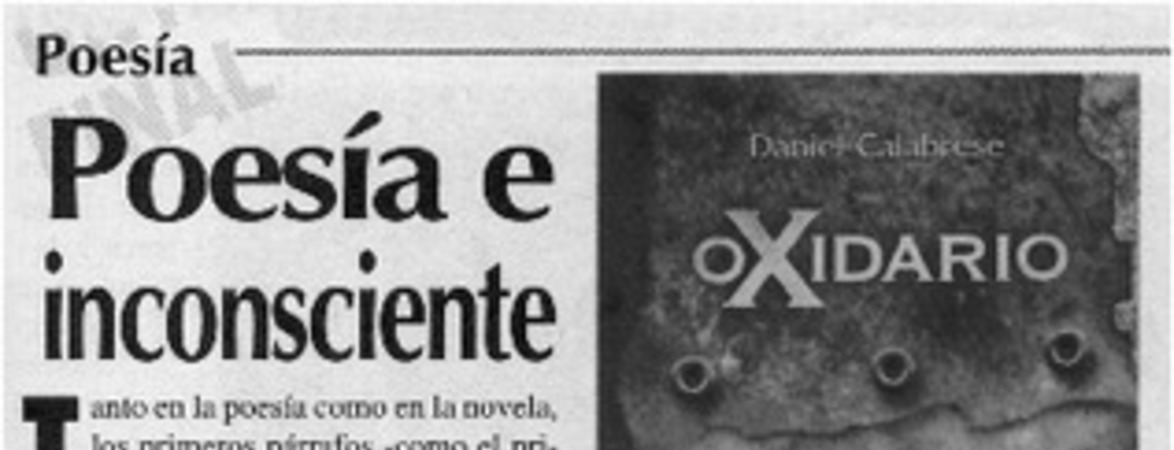 Poesía e inconsciente