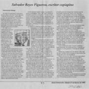 Salvador Reyes Figueroa, escritor copiapino  [artículo] Oriel Alvarez Gómez