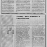 Salvador Reyes académico y Premio Nacional  [artículo] Benigno Avalos Ansieta