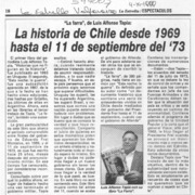 La historia de Chile desde 1969 hasta el 11 de septiembre del '73  [artículo]