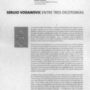 Sergio Vodanovic entre tres dicotomías  [artículo] Álvaro Quezada