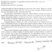 Régimen de gobierno y partidos políticos en Chile, 1924-1973  [artículo] Sergio Carrasco Delgado.