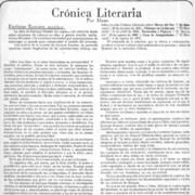 Crónica Literaria  [artículo] Alone.
