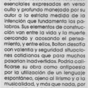 Verdad existencial en el "áspero sonido" de Carlos Bolton.  [artículo]