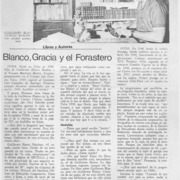 Blanco, Gracia y el forastero