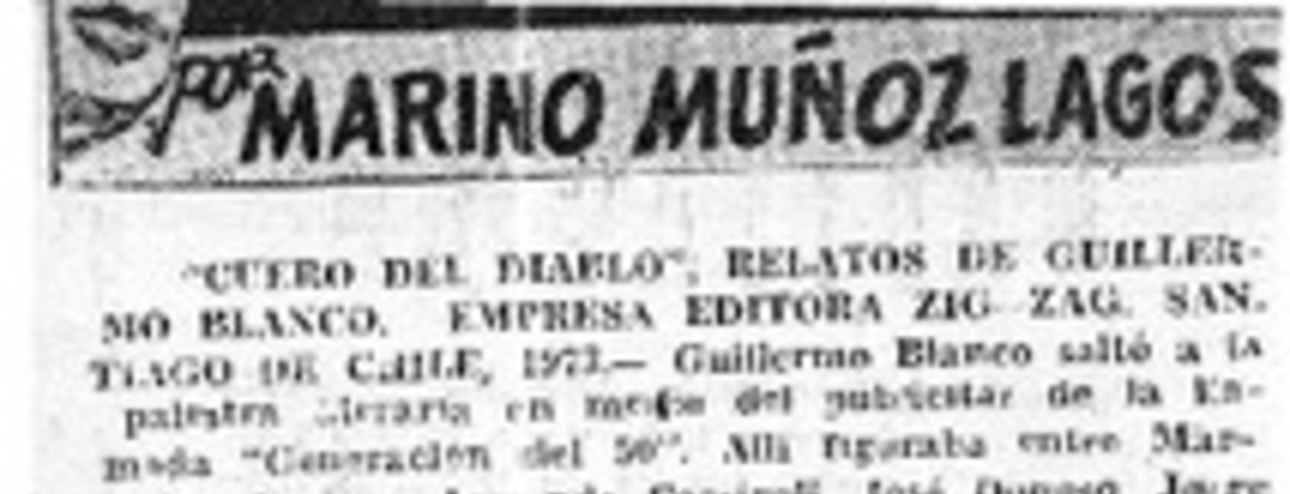 Cuero del diablo  [artículo] Marino Muñoz Lagos.